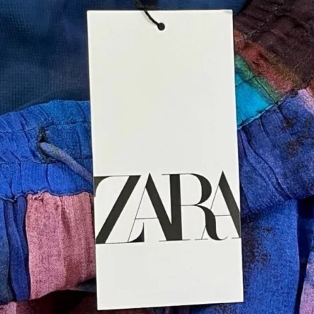 NEW| ZARA Handkerchief Boho Gypsy Beaded Hem Mini Skirt - Picture 7 of 9